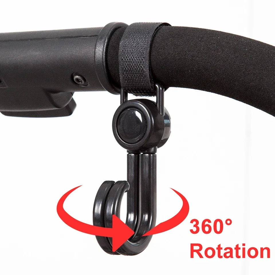 1Pcs/Set Hooks for Stroller Car Shopping Cart Hooks Baby Stroller Accessories Rotate 360 Degree Hook Pram Organizer Bag Hanger