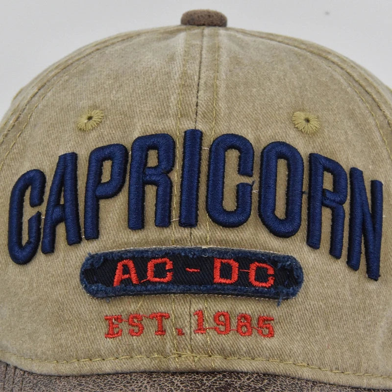 New Unisex Cap Washed Cotton AC-DC letter Embroidery Baseball Cap Outdoor Casual Classics Hats For Women Men Cap