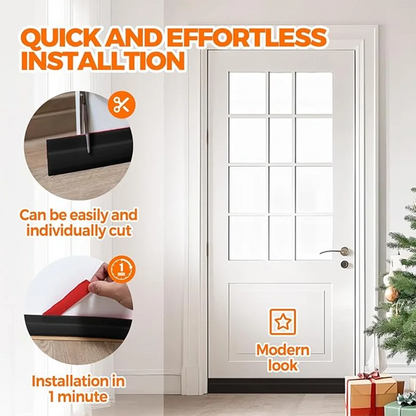 Door Draft Stopper Under Door Draft Blocker Insulator Door Sweep Weather Stripping Noise Stopper Strong Adhesive