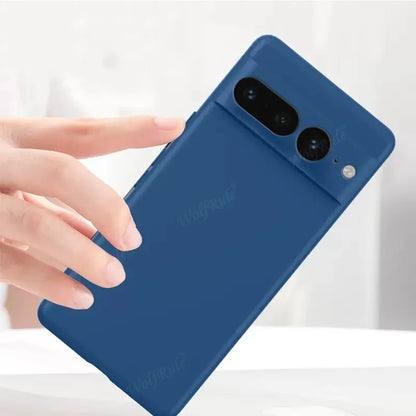 For Cover Google Pixel 7 Case Google Pixel 7 6 8 Pro 7A Capa Shockproof Liquid Silicone TPU Soft Cover Google Pixel 7 Pro Funda