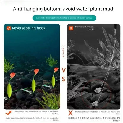 Three Hook Fishing Hair Rigs Hook Suspension Anti Bottom Carp Fishing Hook Ready Made Pesca Carp Rigs Fishing Lure