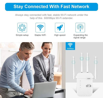300Mbps Wireless WiFi Repeater 2.4G Signal Router 802.11N Long Range Wireless WiFi Extender Amplifier WIFI Booster