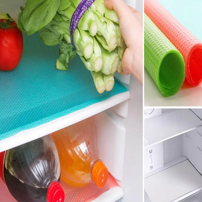 Reusable Fridge Liner Non-slip Refrigerator Shelf Liners Reusable Mats for Kitchen Cabinets Glass Shelves for Kitchen