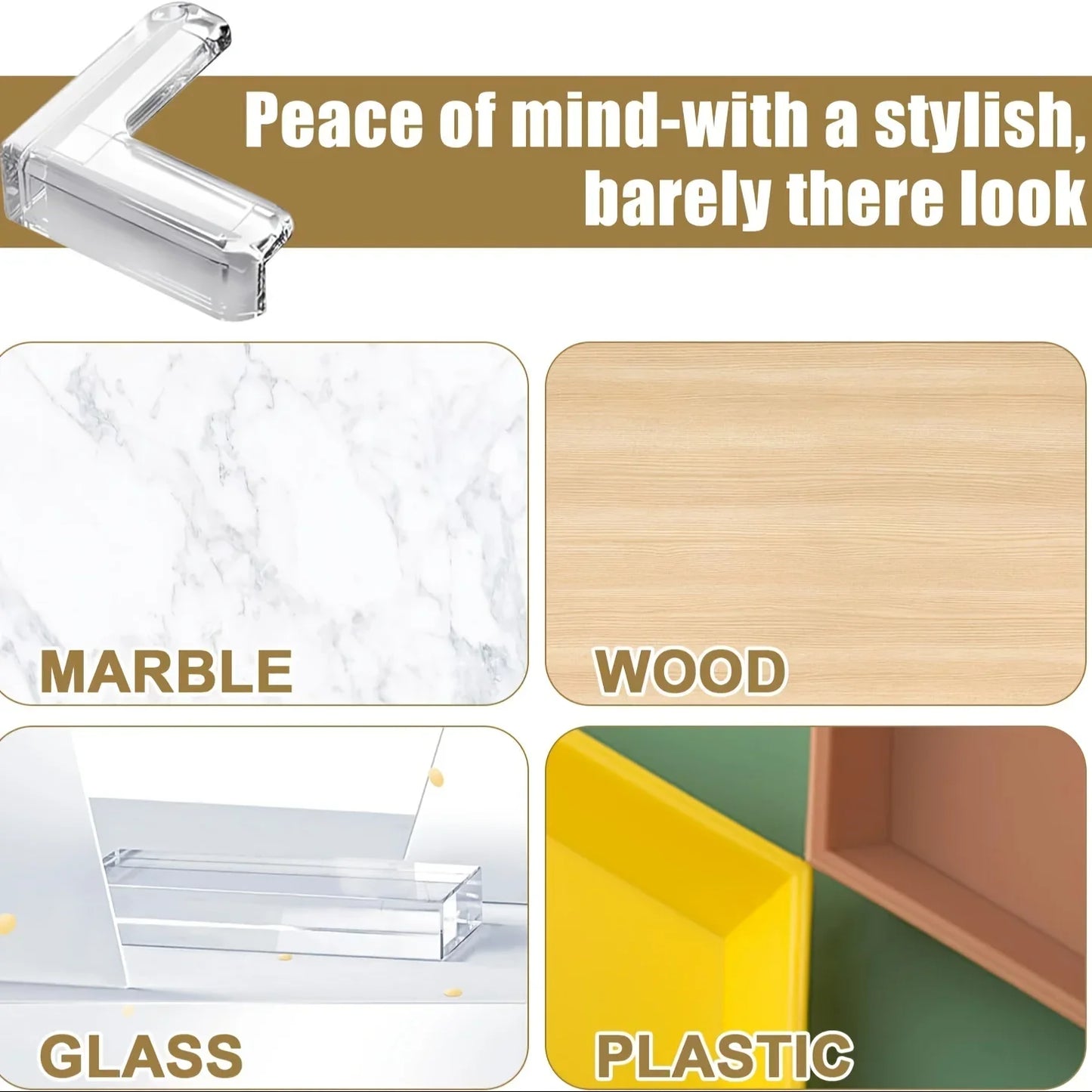 Furniture corner protector, corner and edge safety protection pad, transparent protection, used for corner furniture (L-shaped)