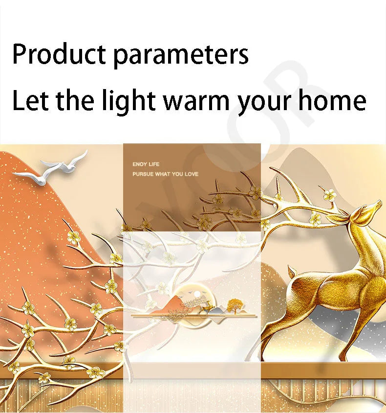 Wall Lamp Entrance Decoration Light Corridor Hanging Hallway Modern Nordic landscape Painting Lamps Home Living Room Mural Light