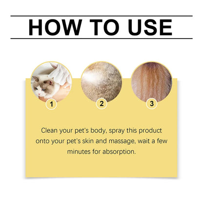 50ml Pet Skin Care Spray New Effectively Relieves Pet Skin Discomfort Spray Pet External Care Spray 1/2pcs ﻿
