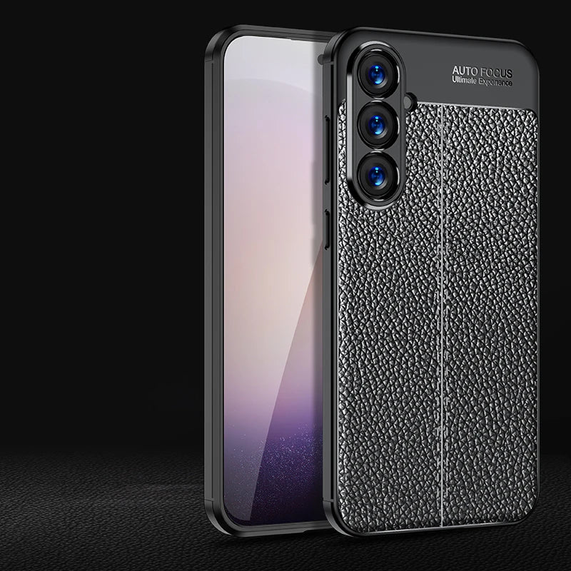 For Cover Samsung Galaxy S24 Case Samsung S24 S 24 Plus Ultra Capas New Shockproof TPU Phone Bumper Leather Fundas Samsung S24