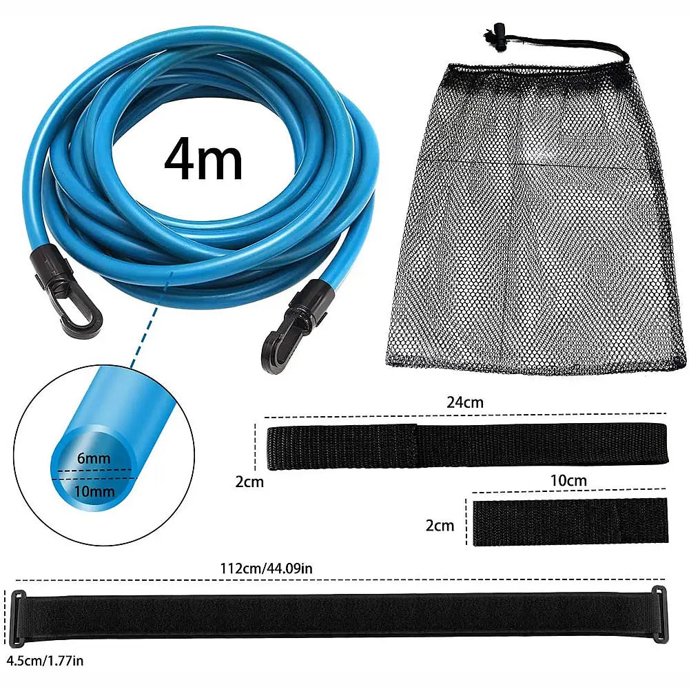 Swimming Belts Stationary Swim Trainer Swim in Place Resistance Bands Swimming Elastic Rope