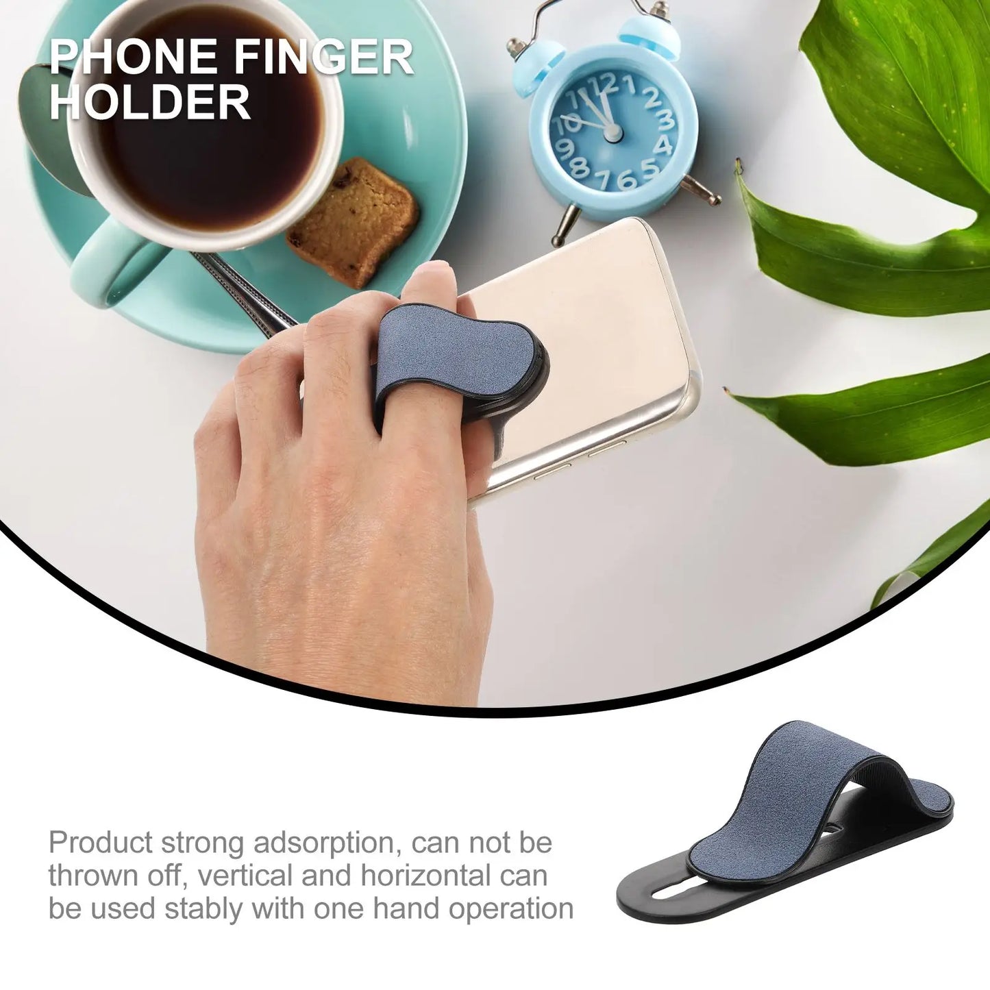 Adjustable Phone Ring Holder Cell Phone Stand Portable Finger Strap Handheld Mobile Phone Grip Adhesive Phone Holder Kickstand