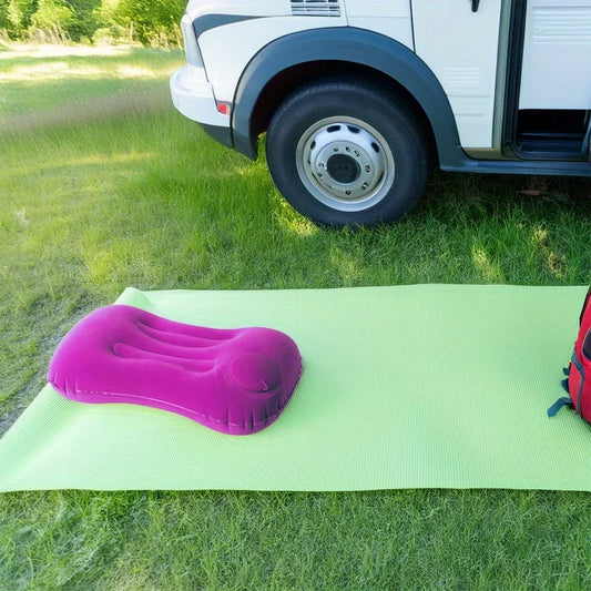 Camping Pillow Inflatable Travel Pillow 1pc Portable Neck Rest Press to Inflate Compact Air Pillow for Beach Office Home Travel
