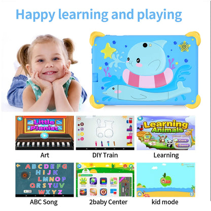 2025 New 7 Inch Cartoon Pattern Kids' tablets Quad Core 4GB RAM 64GB ROM 5G WiFi Learning Education Games Tablet Children's Gift