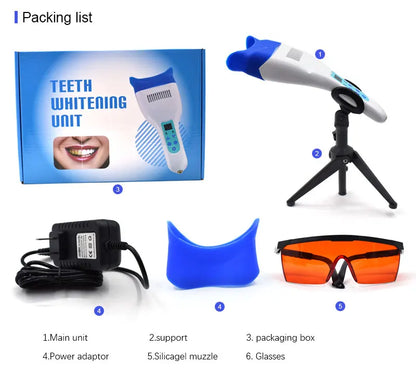 3W portable Dental Unit Bleaching Machine LED Teeth Whitening Light with 10pcs  Blue LED Lights
