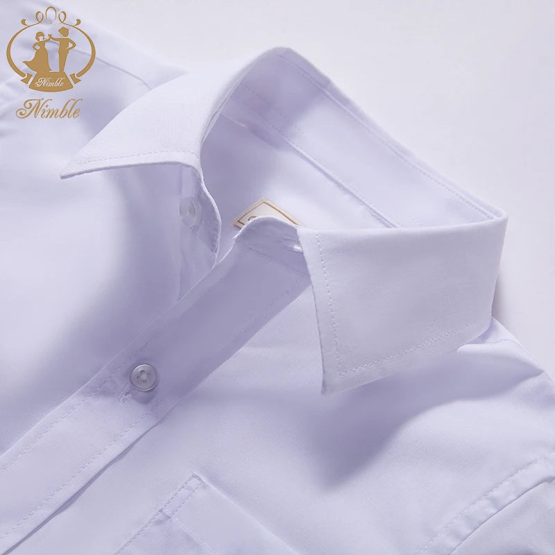 Baby white shirt 2025 Spring Autumn New Formal Long Sleeve blouse for Boys Turn Down Collar Blouse Coat Teenage Tops 3M-7 Years