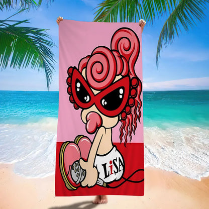 Japan Fashion H-Hysteric M-Mini Cartoon Beach Towel Cute Kawaii Room Decor Bath Girls Children Hand Towels For Bathroom Shower