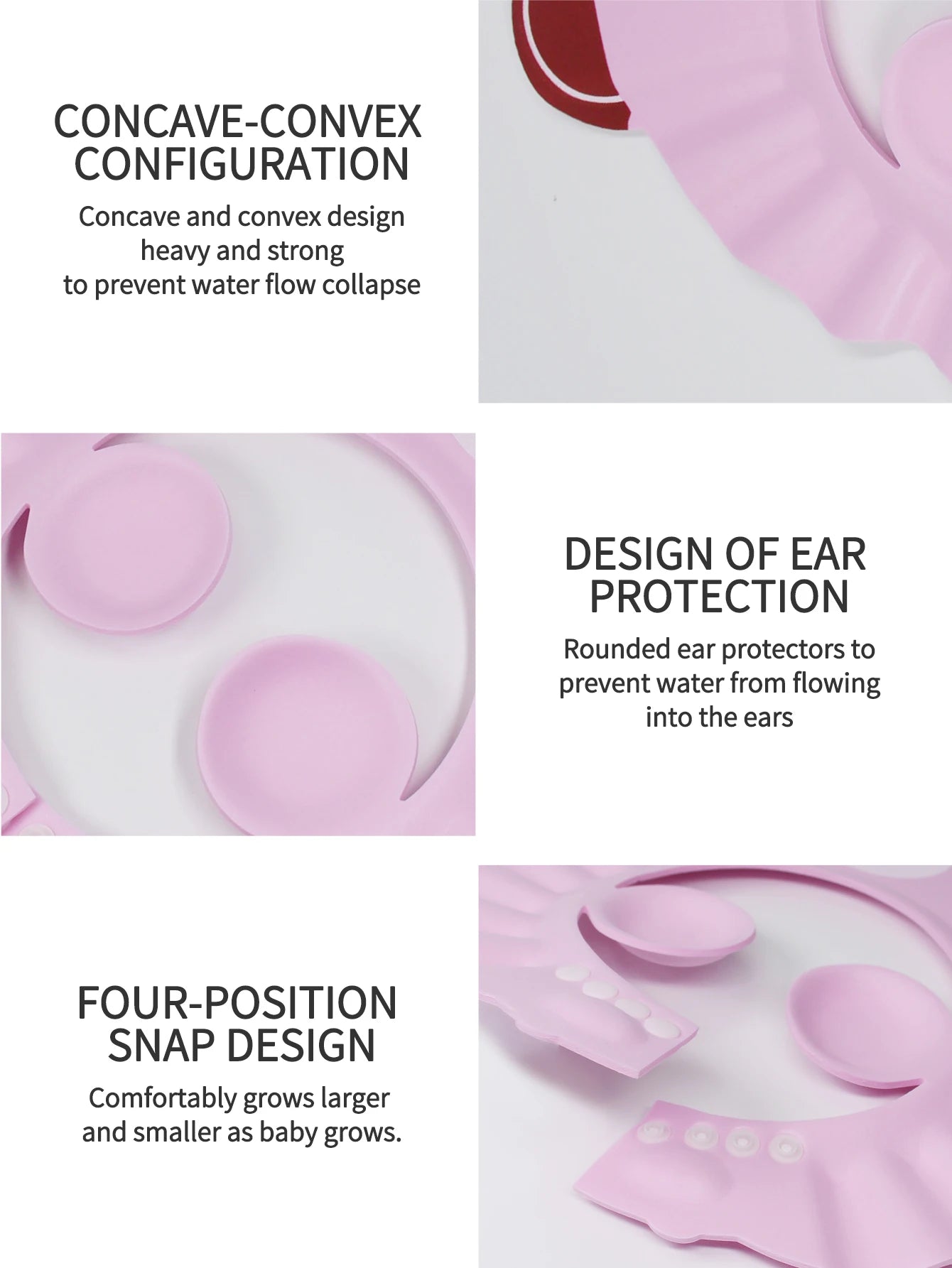 Cute Animal Shower Cap Safety Eye Protection Ear Protection Lightweight Cute Cartoon Baby Bath Protective Cap Shampoo Bath Care