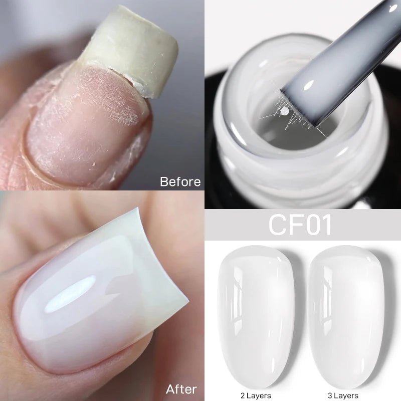UR SUGAR 7ml Pale Pink Rubber Base Gel Nude Color Semi Permant Soak Off UV LED Self-leveling Gel Varnishes Great Coverage