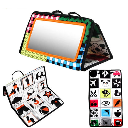 Infant Baby Car for Seat Back Hanging Folding Mirror Travel Portable Cartoon Patterns Toddlers Learning Cognitive High