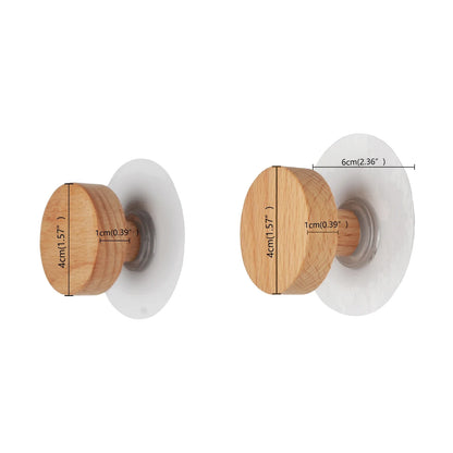 Wooden Hook, Geometric Shape Wood Wall Hook, Wooden Coat Peg Coat Hanger for Hanging Clothes, Hat, Scarves and Towel in Bedroom,