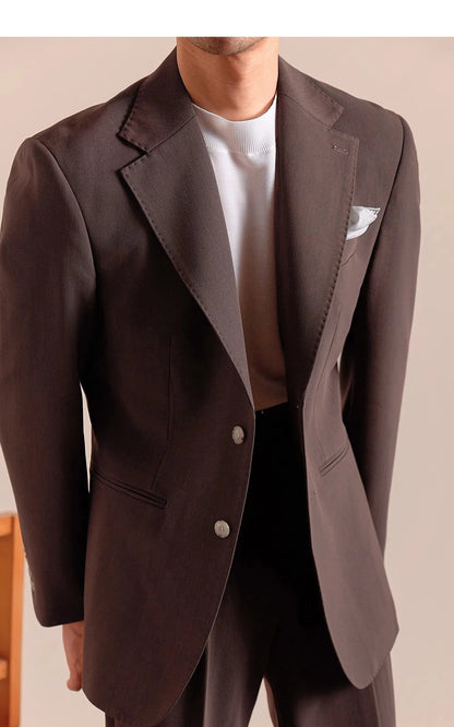 Designer Suit Two Piece Wedding Party Suit Groom Banquet Men Suit Italian Vintage Single Breasted Slim Fit Costume Homme Mariage