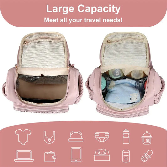 New Baby Diaper Bag Outdoor Stroller Organizer With Changing Pad Mommy Bag Large Capacity Maternity Backpack Insulated Pocket