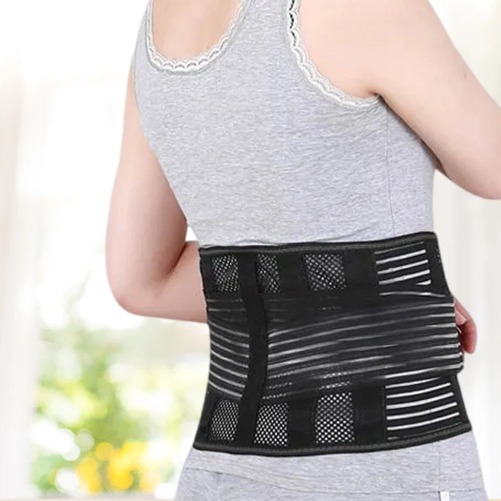 Back Brace Breathable Lumbar Support Belt Adjustable Straps Back Belt Lower Back Waist Brace for Lower Back Relief Sciatica