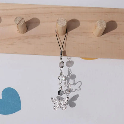 Sweet Girl Y2K Phone Pendant Phonestraps Phone Charms Phone Chain Butterfly Backpack Ornament Phone Lanyard Keyring Jewelry