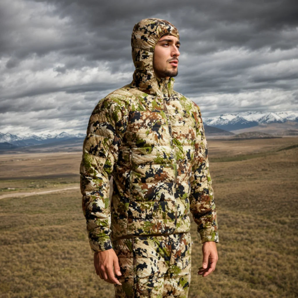 Ainfad Men's Kelvin light down jacket camouflage fishing hunting down wear