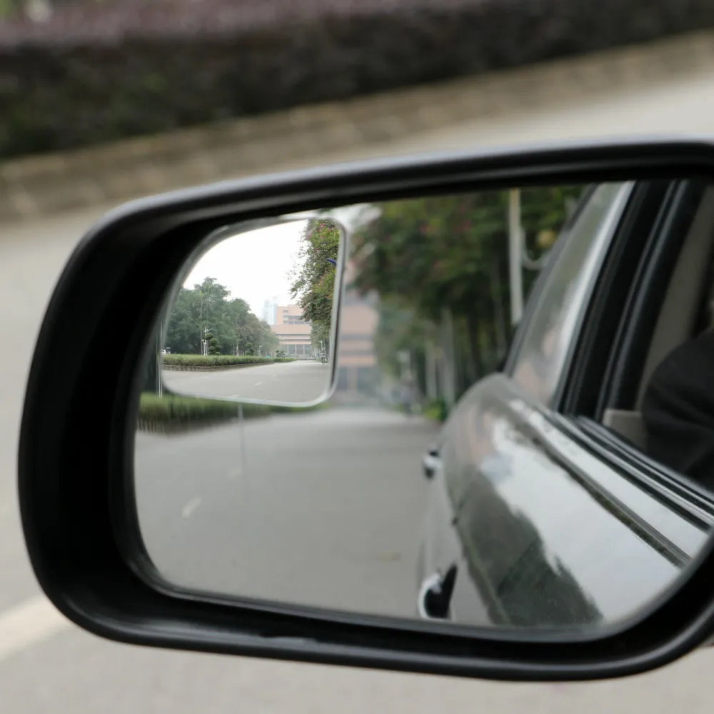 2pcs Car Blind Spot Mirror Frameless Auxiliary Rearview Mirror Auto Motorcycle Universal Wide Angle Adjustable Small Mirrors