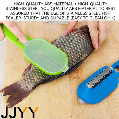 Fish Scale Remover Brush Fishing Scaler Tool Kitchen Cleaning Accessory Fish Skin Scraper Planner Knife for Easy Cooking
