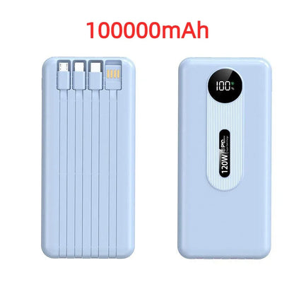 200000mAh 120W Mobile Power Bank Ultra Fast Charging Digital Display Battery Large Capacity Suitable For iPhone Huawei Xiaomi
