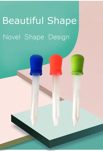 5Pcs Baby Dropper Medicine Feeder Child Medicine Device Silicone Pipette Liquid Food Dropper Infant Utensils pipetas niños