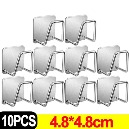 Kitchen Stainless Steel Sink Sponges Holders Self Adhesive Drain Drying Racks Wire Rag Organizer Hooks Multipurpose Wall Hooks