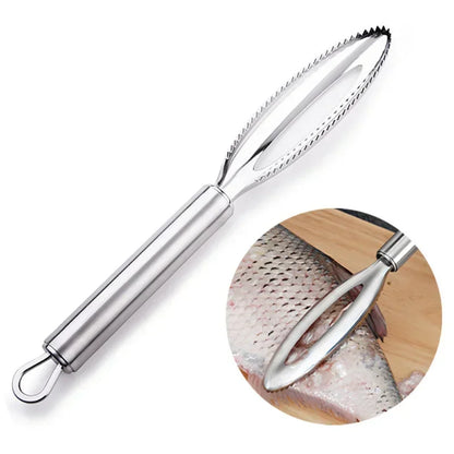 Stainles Fish Scales Scraping Graters Fast Cleaner Remove Skin Brush Cleaning Scraper Peeler Bone Scaler Tongs Tweezers Tool