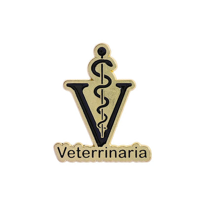 Veterinary Pharmacy Symbol Caduceus Snake Enamel Pins Odontologia Nutricao Fisioterapia Medical Health Badge Brooch Doctor Nurse