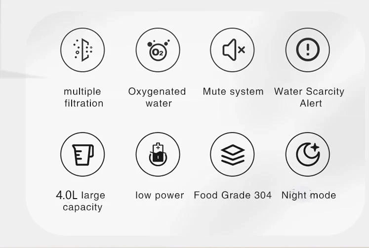 4.0L Stainless Steel Water Fountain For Cat With App Control Smart Automatic Intelligent Pets Water Dispenser Cats Dogs Products