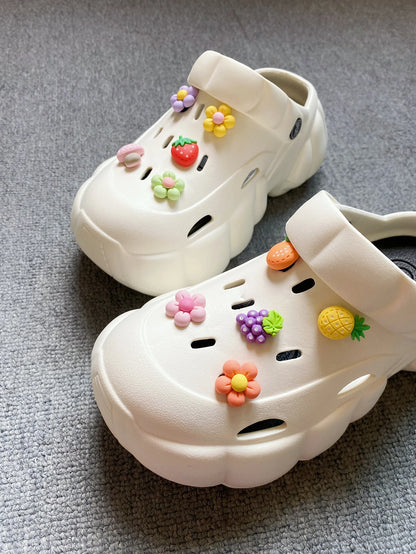 10pcs set Shoes decoration For Crocs three-dimensional flowers shoes for women DIY shoe accessories