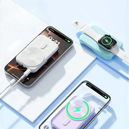 Portable 20000mAh Power Bank 22.5W Fast Charging Wireless Charging Station for iPhone & iWatch & Galaxy Watch for Phones Airpods