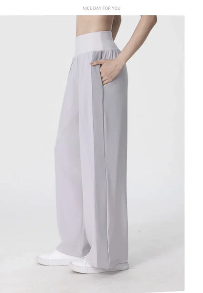 Yoga Pants Women's Loose Running Casual Pants Spring Summer Breathable Wide Leg Flare Outer Wear Sweatpants