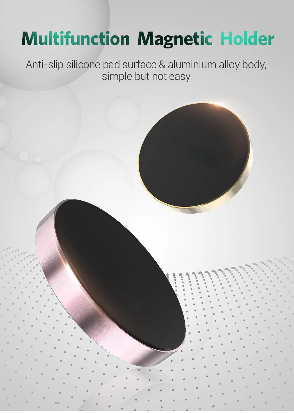 Magnetic Phone Holder for Car Magnets Car Dashboard Phone Mount Phone Holder Car Mount for Home Wall Compatible with All Phone