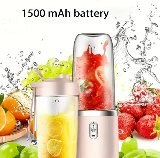 [Portable Blender] 2-in-1 Portable Blender and Juicer | with 6 Blades,USB Charging, Dual Cups