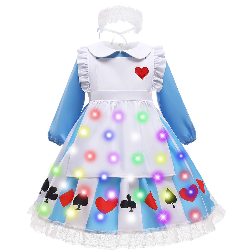 Girl Alice Costume Halloween Maid Lolita Dress Kids Cosplay Servant Family Party Fancy Clothing New Arrival