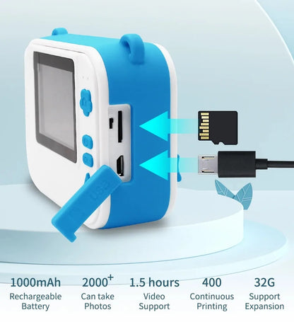 Children's Camera With Print Kids Instant Print Camera Digital Photo Camera Girl's Child Camera Video Boy's Birthday Gift