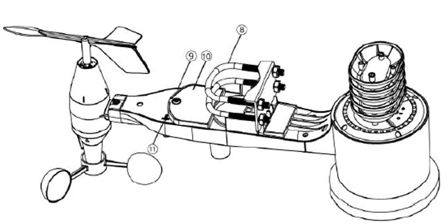 MISOL  outdoor sensor (spare part) for weather station (WS2320) wireless 433Mhz