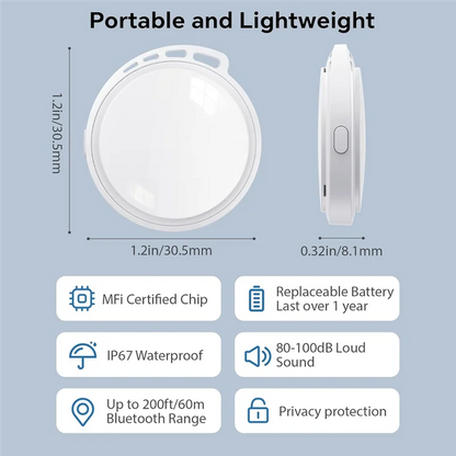 A23F-2 Pack Smart Tag Trackers For Airtag Find My For Pets Wallet Backpack Suitcase Bags Dogs Cat Luggage