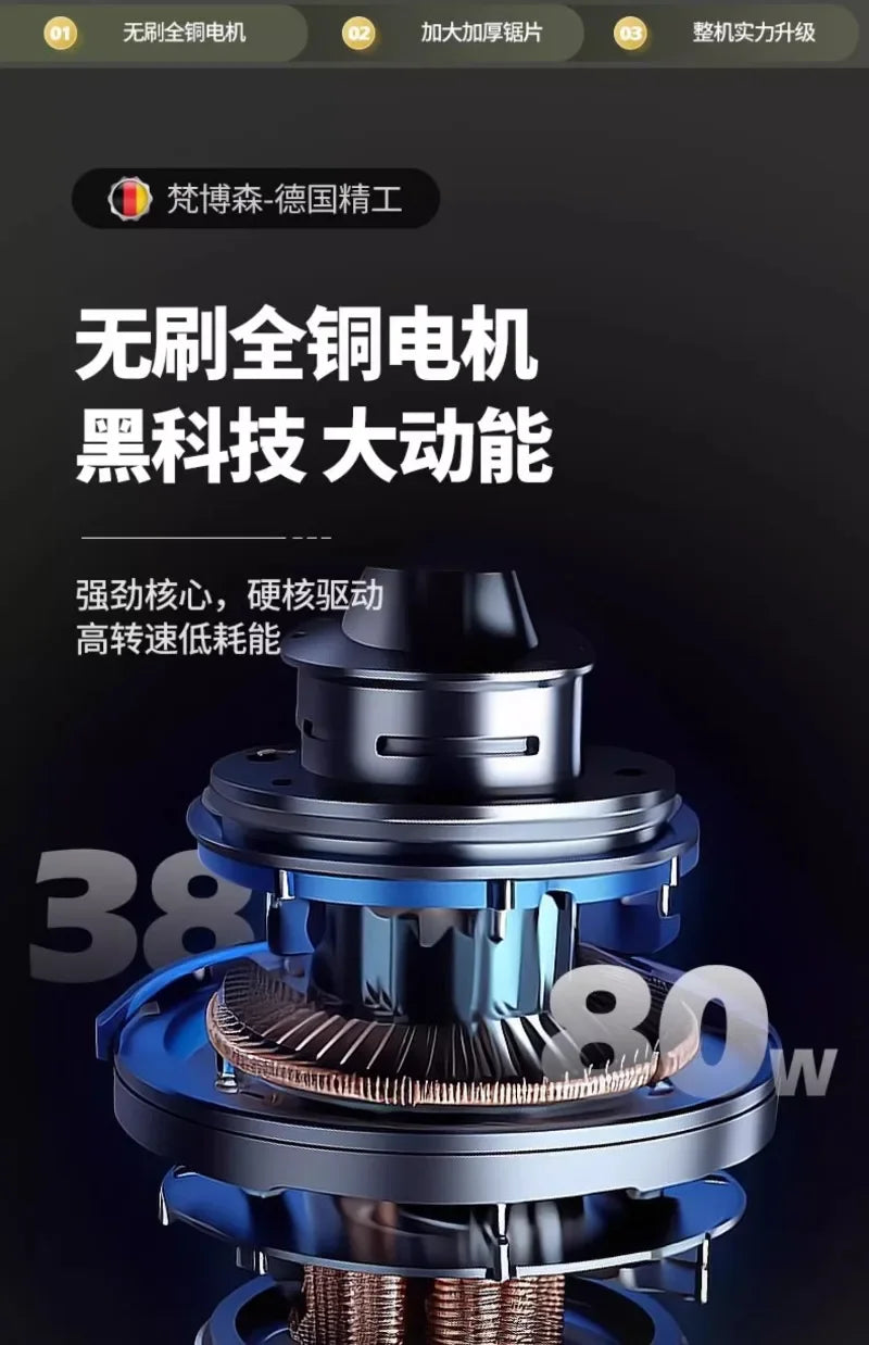 Electric lawn mower Small household lawn Lithium battery rechargeable  mower High power lawn mower