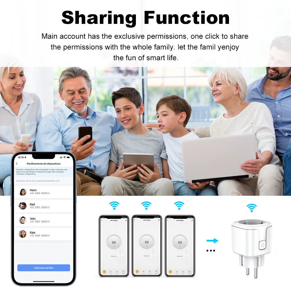 Zigbee2MQTT EU Smart Plug 20A Smart Socket With Power Monitoring Timing Function APP Voice Control Home Assistant