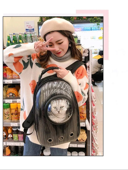 PET carrying bag Spacecraft pet backpack Large capacity cat bag Outgoing bag, portable pet backpack  Breathable pet backpack