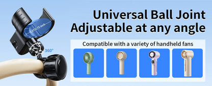 Hipacool Baby Stroller Handheld Fan Holder Clip Adjustable Universal Handheld Fan Turn to Clip-on Fan Baby Stroller Accessories