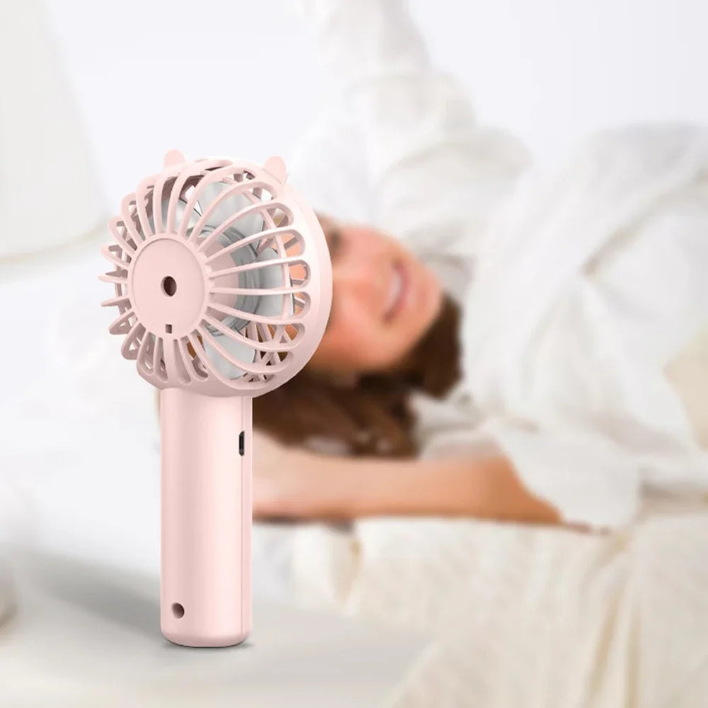 Portable Handheld Fan Small Cooling Fan USB Rechargeable Eyelash Eyelash Mute Cooler Handheld Fan Mini USB Rechargeable Desk