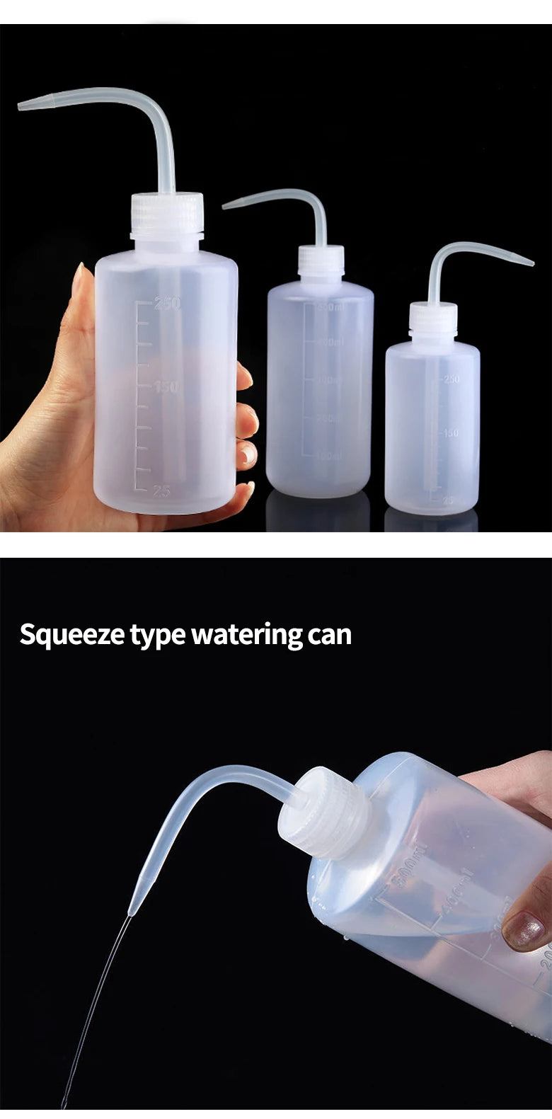 150/250 / 500mL Water Beak Pouring Kettle Tool Succulents Plant Flower Watering Can Squeeze Bottles with Gardening Tools Garden